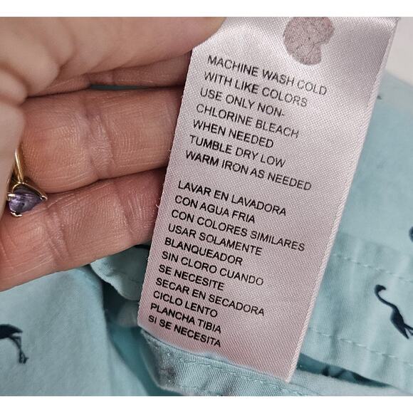 Plugg Mens Light Blue Medium Flamingo All Over Coastal Nautical Preppy Travel - Picture 9 of 11